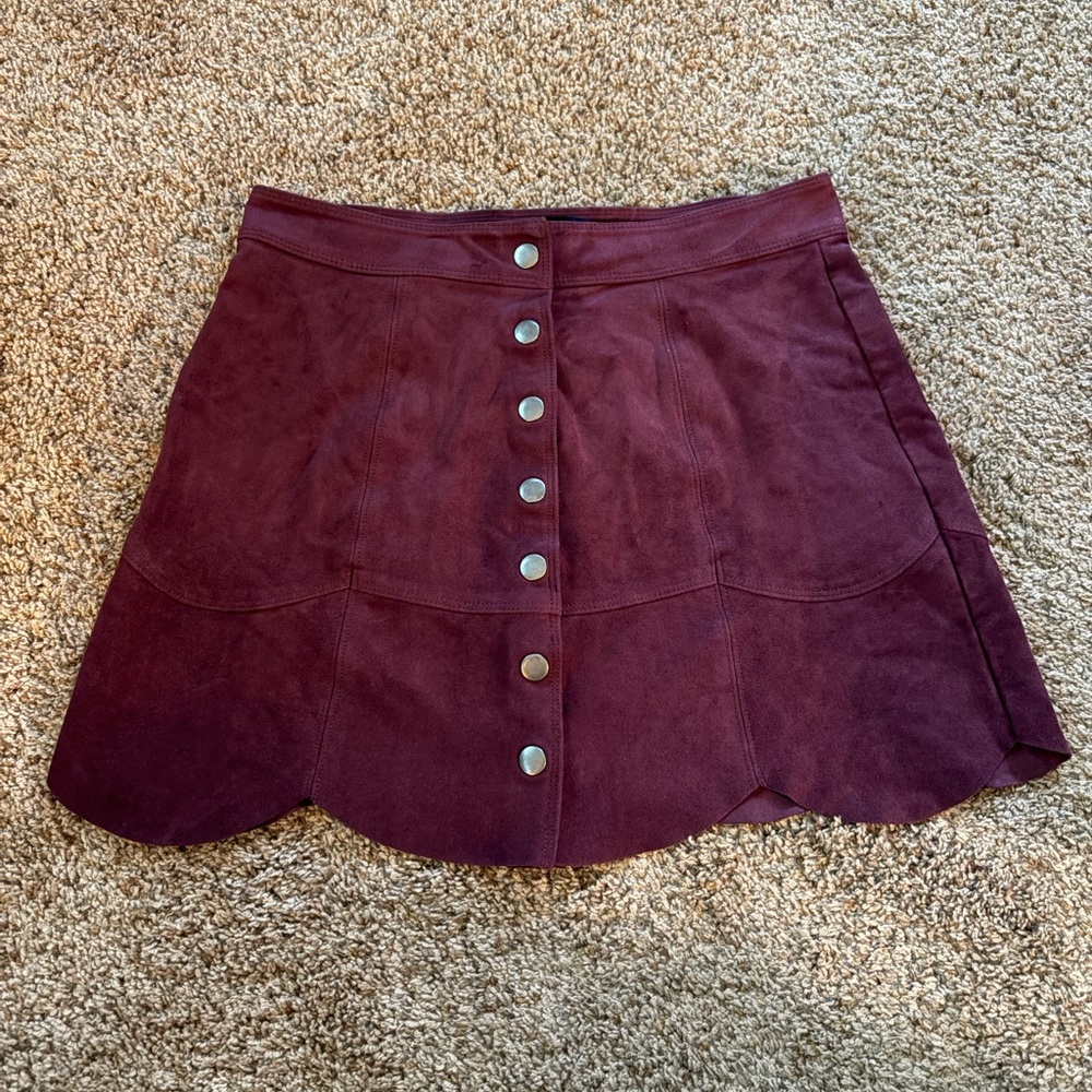 American Eagle Faux Suede Mini Skirt